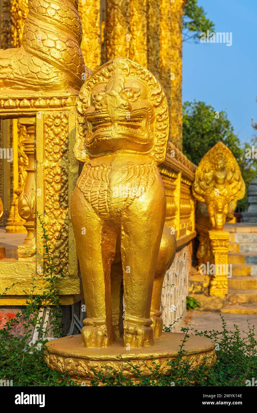 Kambodscha, Provinz Kampot, Kampot, Traeuy Kaoh oder Fish Island, Treuy Koh Pagode Stockfoto