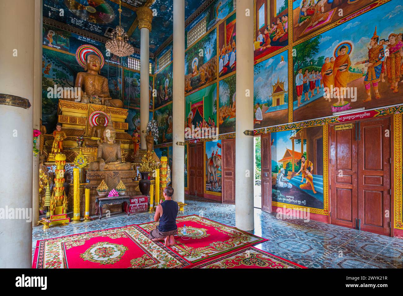 Kambodscha, Provinz Kep, Kep Searesort, Wat (oder Pagoda) Samathi Stockfoto