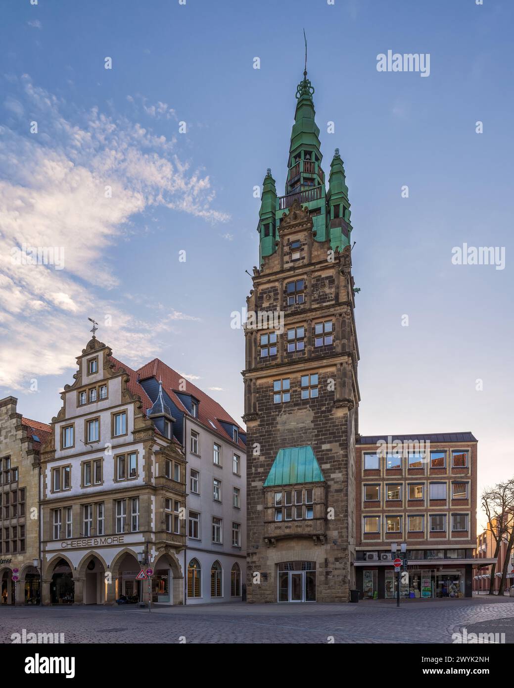 Ein malerischer Blick auf die wunderschöne Architektur in Münster, Deutschland Stockfoto