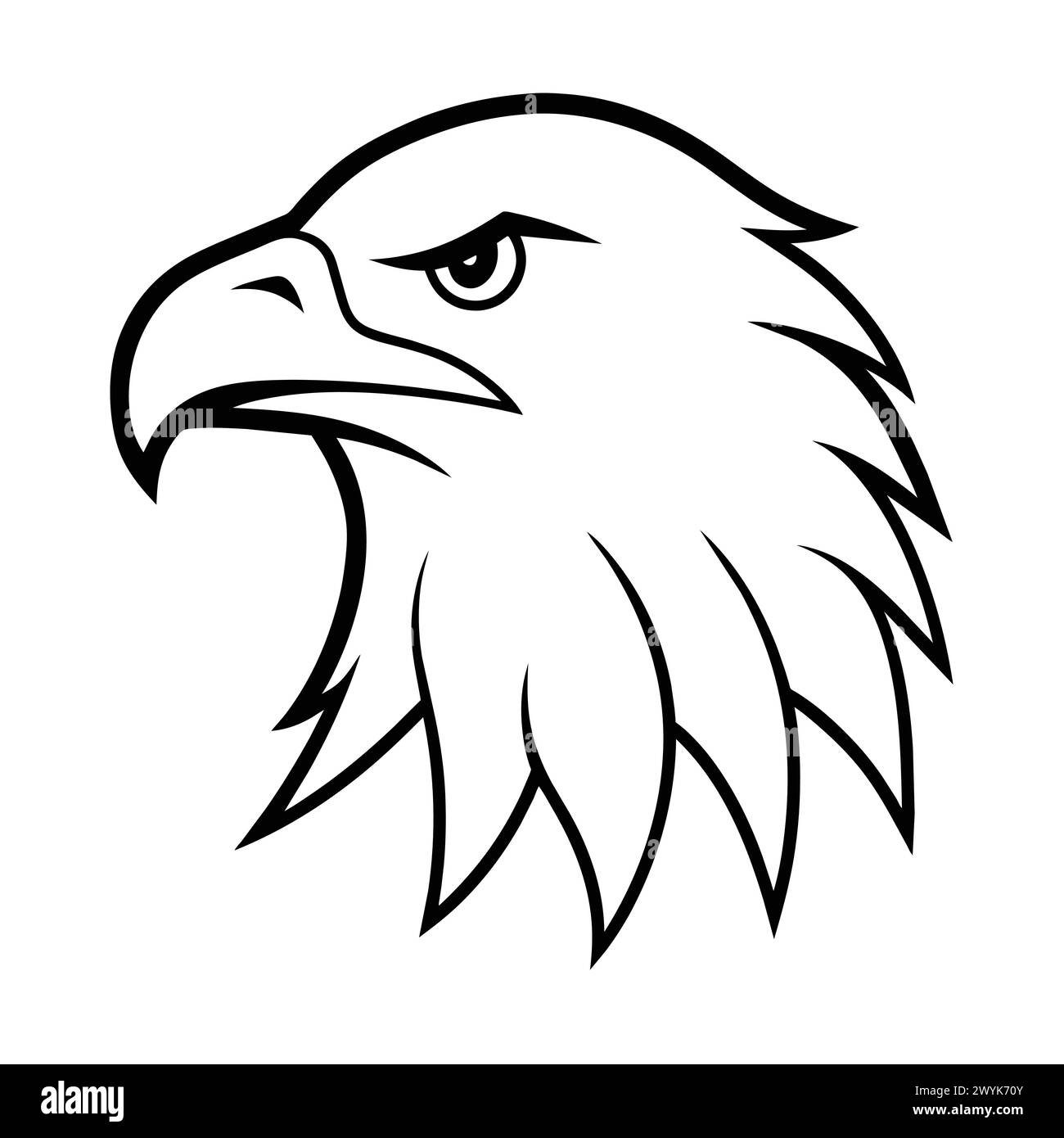 Adlervektor, Illustration in weißem Hintergrund Stock Vektor