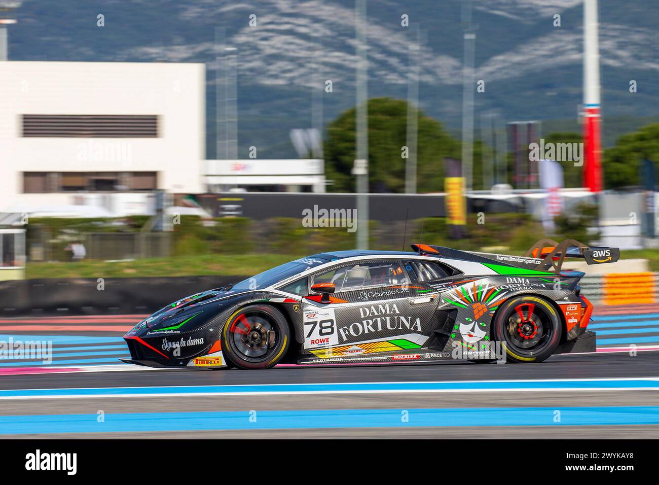 Le Castellet, Frankreich. April 2024. Le CASTELLET, Circuit Paul Ricard, Frankreich, 4-stündiges Langstreckenrennen im Rahmen des GT World Challenge Endurance Cup, der am 06 stattfand. APRIL 2024; # 78, Till Bechtolsheimer, Antoine Doquin, Sandy Mitchell Team Barwell Motorsport, Lamborghini Mercedes-AMG GT3 EVO Car. Das Team Haupt Racing Team fährt im Fanatec GT World Challenge Endurance Cup, gebührenpflichtiges Bild, Foto Copyright © Geert FRANQUET/ATP Images (FRANQUET Geert /ATP/SPP) Credit: SPP Sport Pressefoto. /Alamy Live News Stockfoto