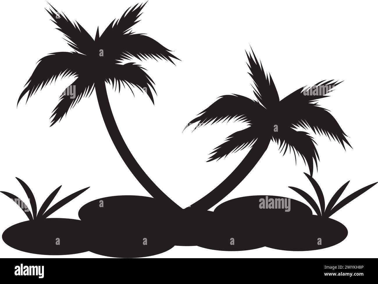 Kokosnussbaum Symbol Logo Vorlage Vektor Illustration Design Stock Vektor