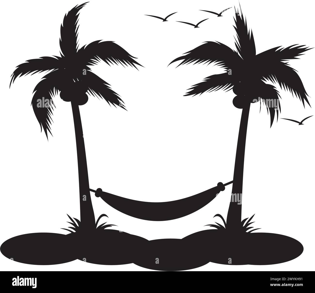 Kokosnussbaum Symbol Logo Vorlage Vektor Illustration Design Stock Vektor