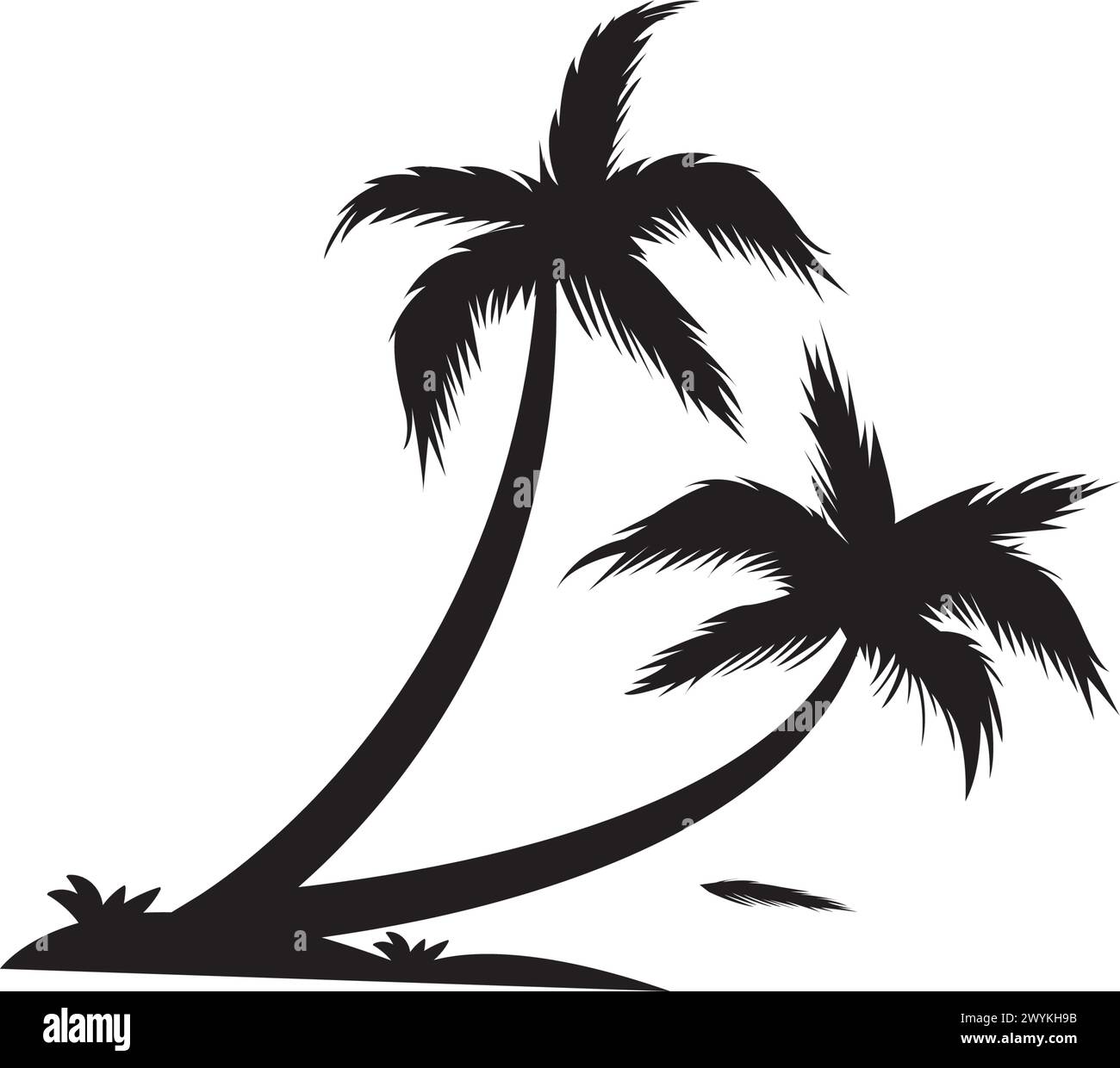 Kokosnussbaum Symbol Logo Vorlage Vektor Illustration Design Stock Vektor