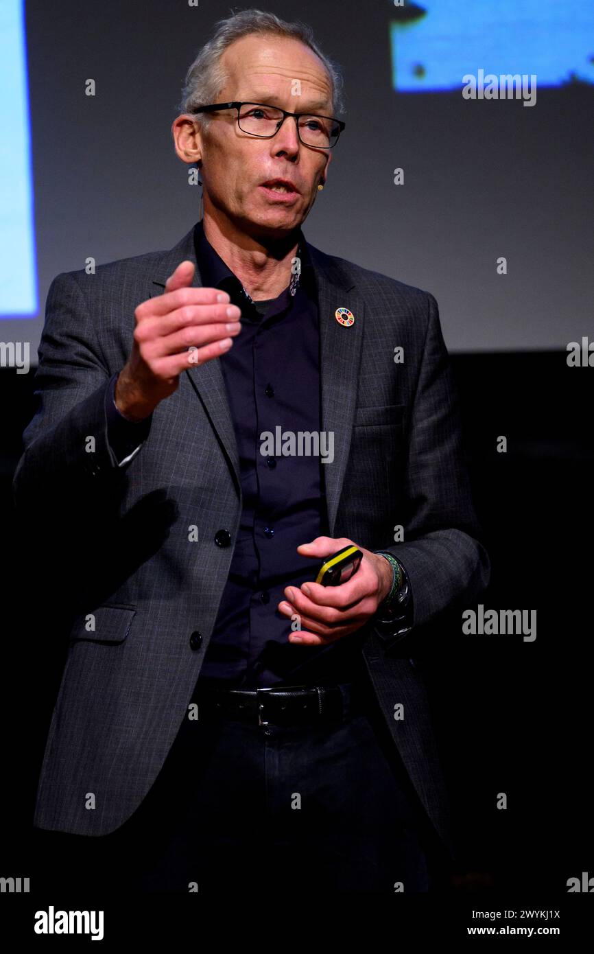 Die 44. TB MacAulay Lecture, James Hutton, McEwan Hall, Edinburgh, Foto: Johan Rockström ist Direktor des Potsdam Institute for Climate Impact R Stockfoto