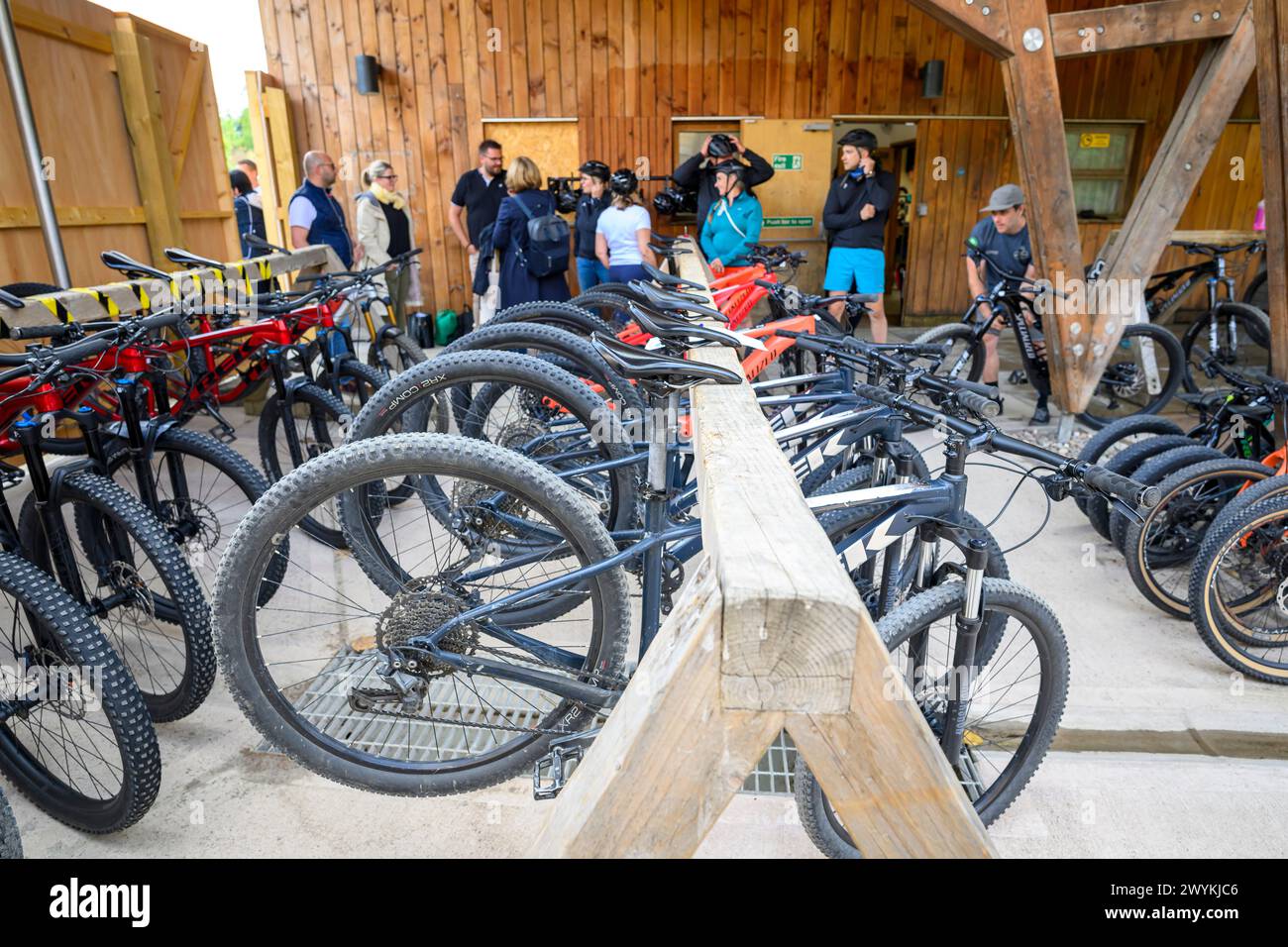 Glentress, Schottland, 7 staaten Mountain Bike Center Stockfoto