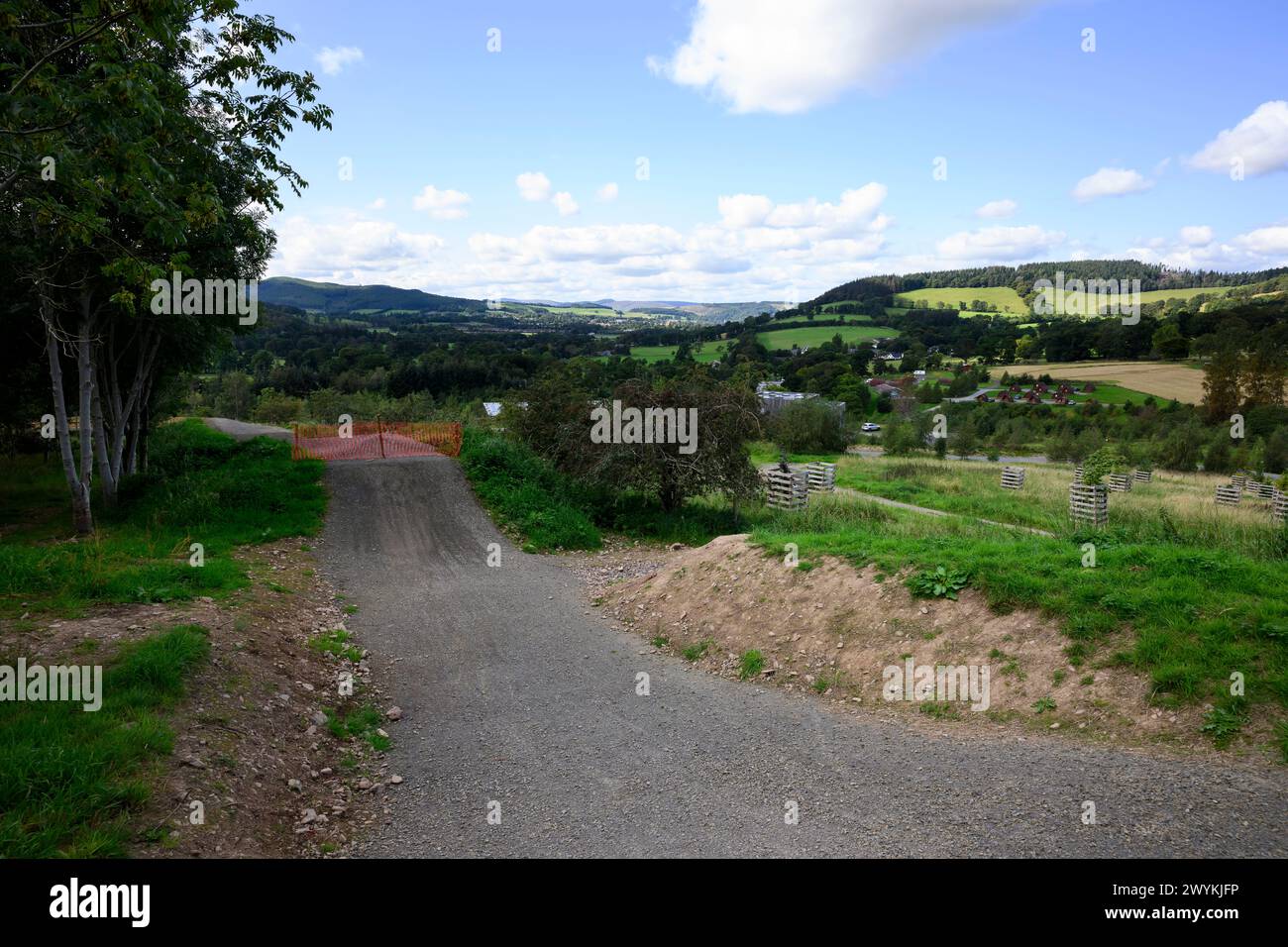 Glentress 7stanes Mountainbike-Zentrum und Trails in der Nähe von Peebles, Scottish Borders, Schottland, UK Stockfoto