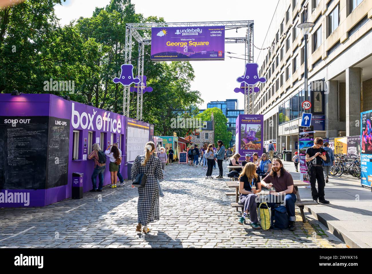 Underbelly George Square, Edinburgh Fringe Festival Stockfoto