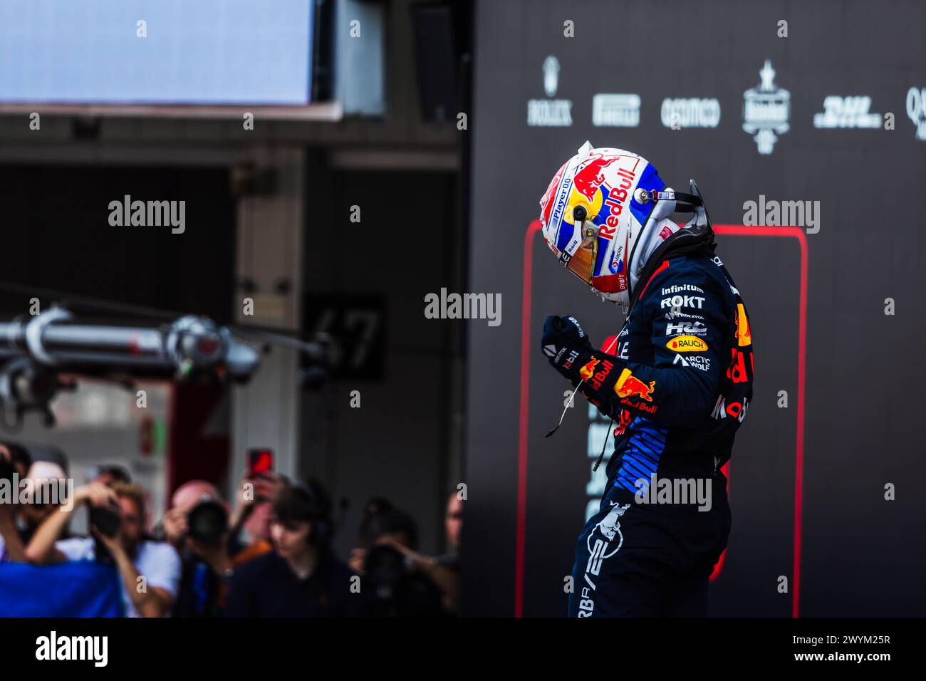 Suzuka Circuit, Mie, Japan. 7.April 2024; Max Verstappen aus den Niederlanden und Oracle Red Bull Racing während des Formel-1-Großen Preises von Japan Stockfoto