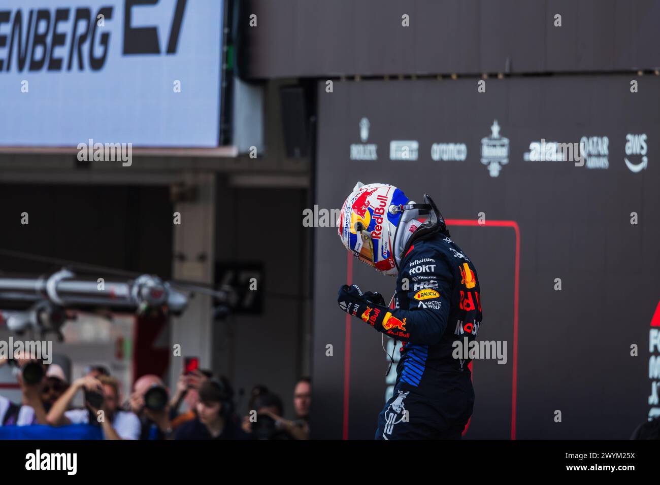 Suzuka Circuit, Mie, Japan. 7.April 2024; Max Verstappen aus den Niederlanden und Oracle Red Bull Racing während des Formel-1-Großen Preises von Japan Stockfoto