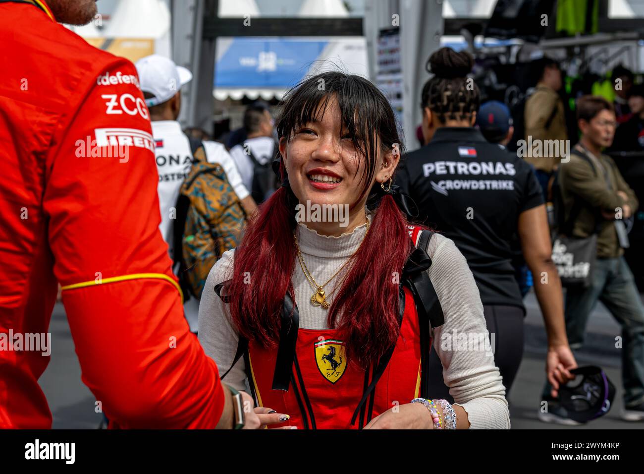 SUZUKA INTERNATIONAL RACING COURSE, JAPAN - APRIL 07: Großer Preis von Japan, großer Preis von Japan 2024 während des Großen Preises von Japan auf dem Suzuka International Racing Course am Sonntag, den 07. April 2024 in Suzuka, Japan. (Foto: Michael Potts/BSR Agency) Stockfoto