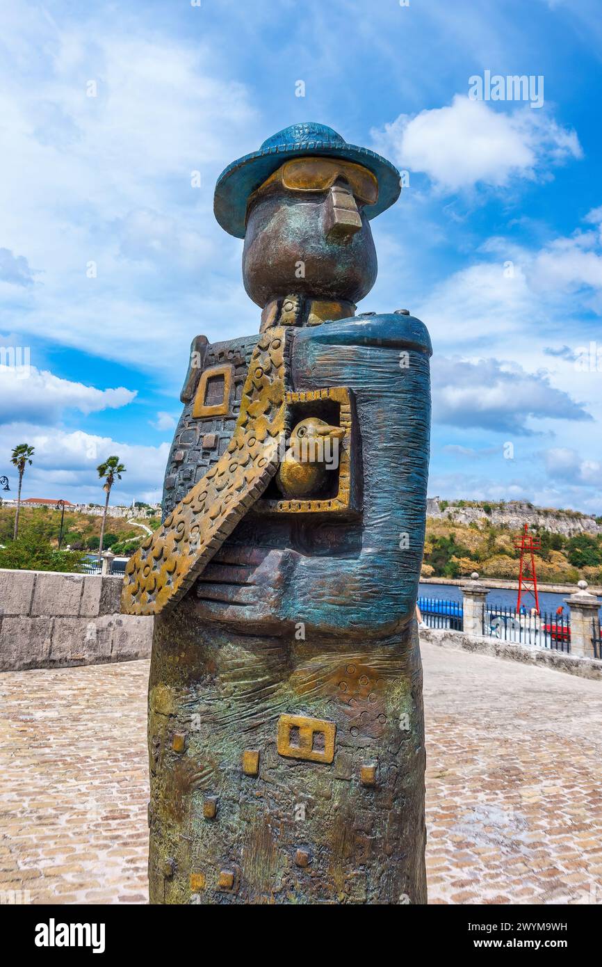 Kunstskulptur in Old Havanna, Kuba Stockfoto