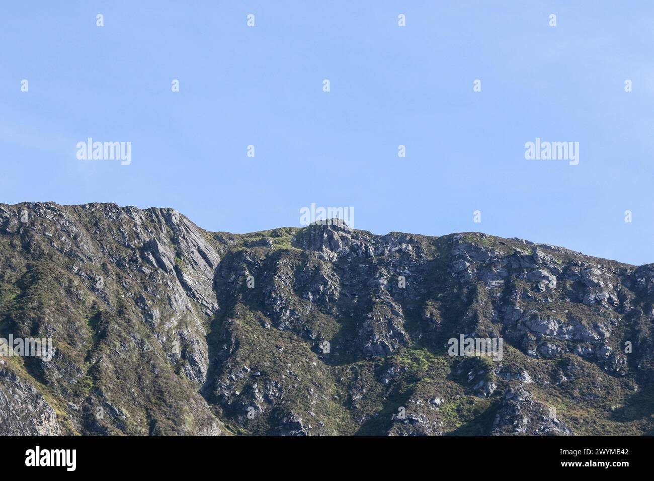 Cliffs Walking Ireland Wanderer Top Slieve League County Donegal Irland. Stockfoto