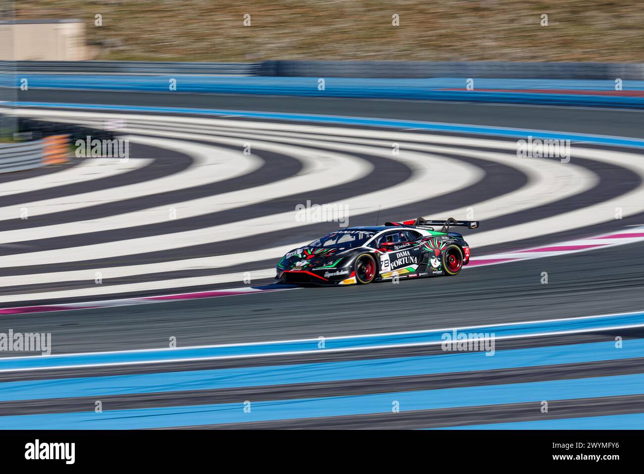 FANATEC GT WORLD 2024 auf Circuit Paul Ricard, Castellet, FRANKREICH, 04/2024 Florent 'MrCrash' B.. Stockfoto