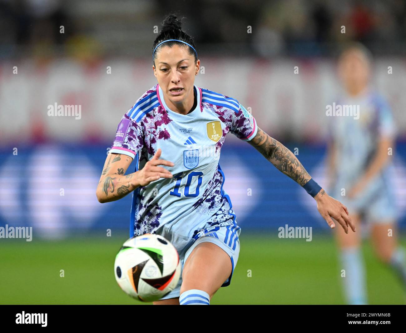 LEUVEN - Jennifer Hermoso von Spanien während des Qualifikationsspiels der Frauen in der Gruppe A2 zwischen Belgien und Spanien im den Dreef Stadium am 5. April 2024 in Leuven, Belgien. ANP | Hollandse Hoogte | GERRIT VAN COLOGNE Stockfoto