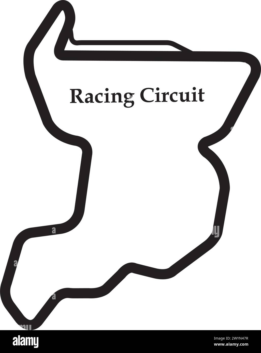 Rennstrecke Symbol Vektordarstellung Symboldesign Stock Vektor