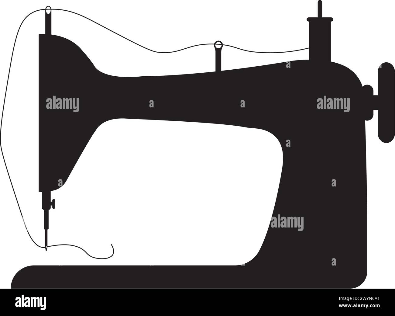 Nähmaschine Logo Vektor Illustration Design Stock Vektor