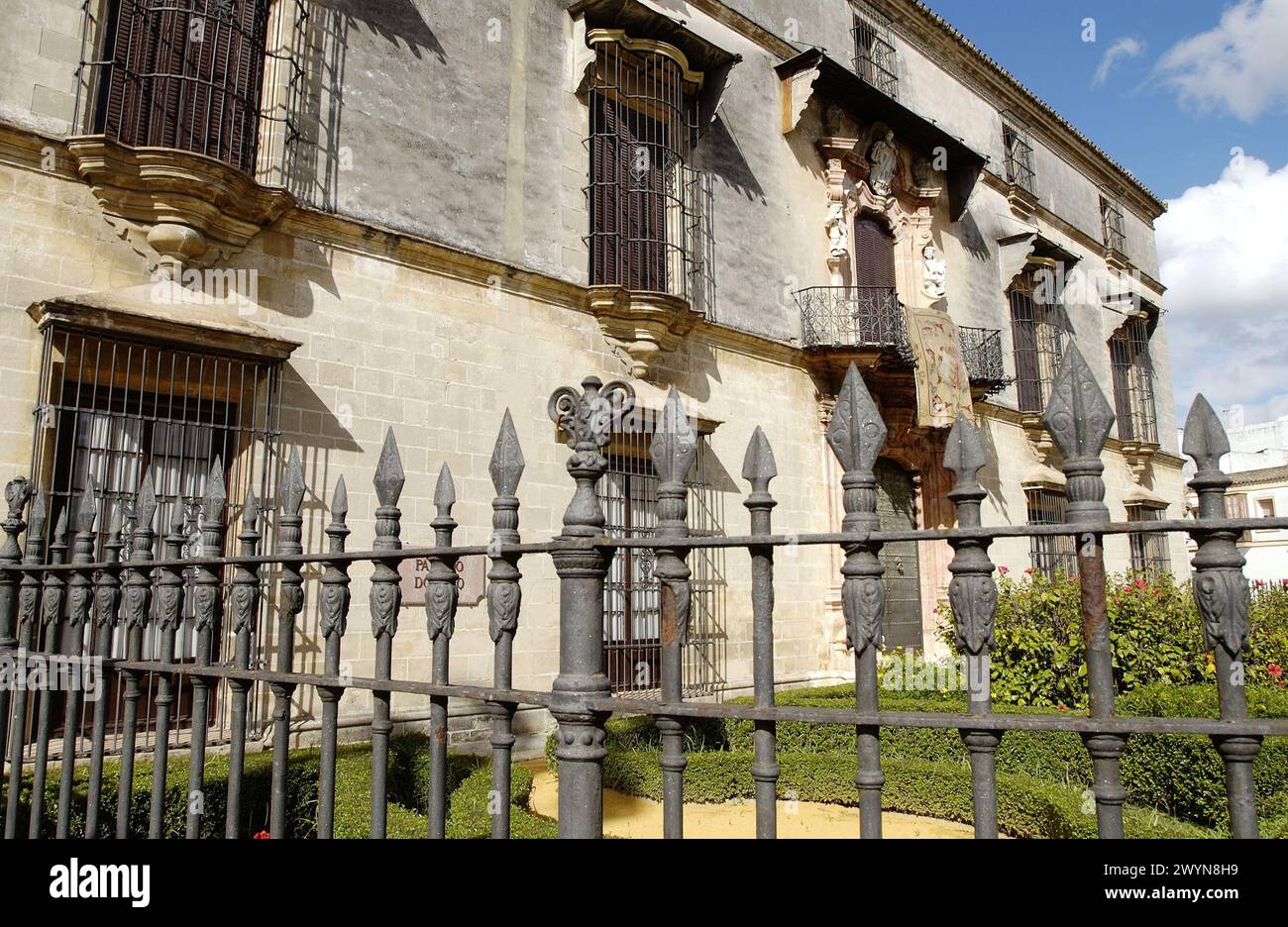 Domecq Palace (erbaut aus dem 18. Jahrhundert). Jerez de la Frontera. Provinz Cádiz. Spanien. Stockfoto