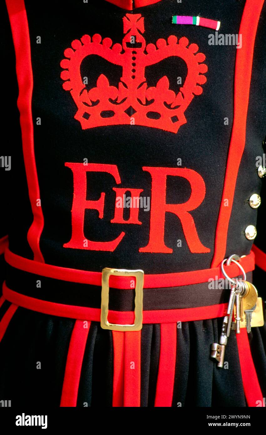 Beefeater. Tower of London. London. England. Stockfoto