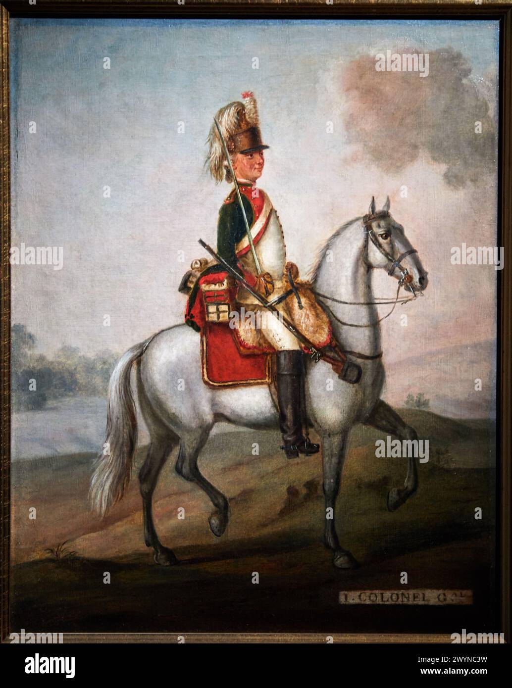 Ein Dragoner aus der ersten Kompanie des Oberst-Général-Regiments, 2. Hälfte des 18. Jahrhunderts, Anonym, Musée de lArmée, Hôtel National des Invalides, Paris, Frankreich. Stockfoto
