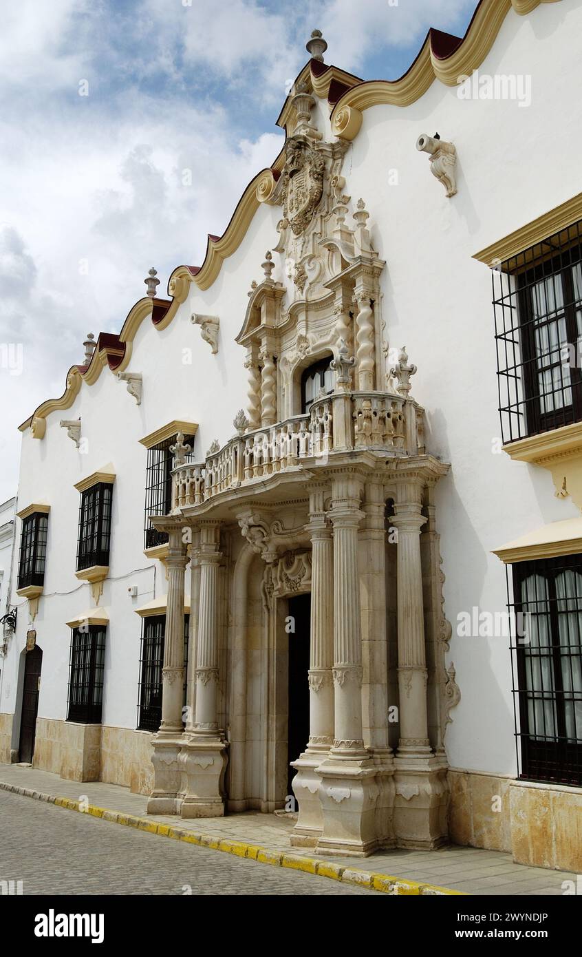 Palacio del Marqués de la Gomera (erbaut aus dem 18. Jahrhundert). Osuna. Provinz Sevilla. Andalusien. Spanien. Stockfoto