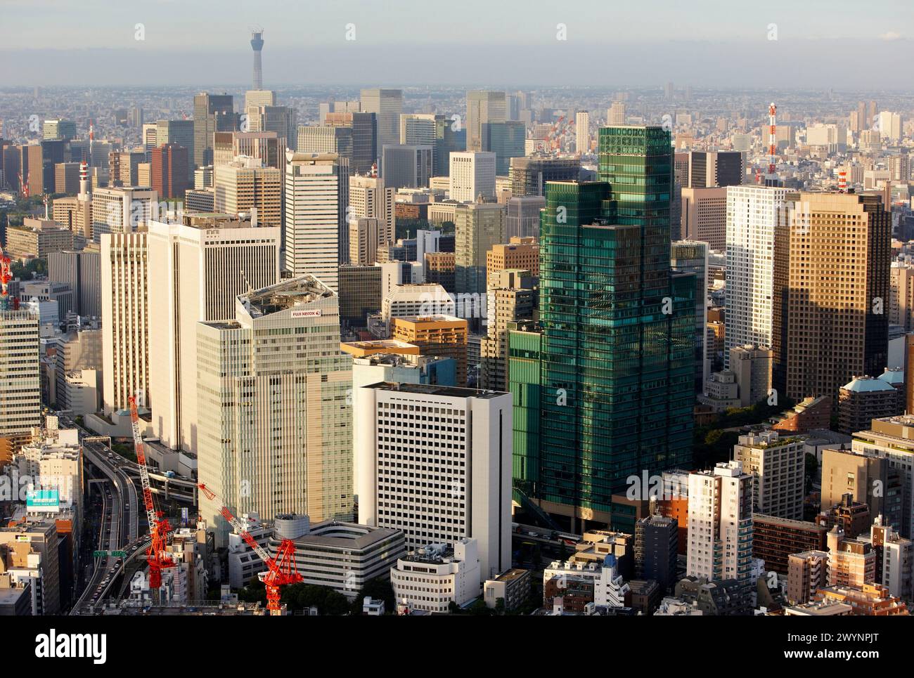 Wolkenkratzer, Izumi Garden Tower, Blick auf die Stadt Tokio, Tokio, Japan. Stockfoto
