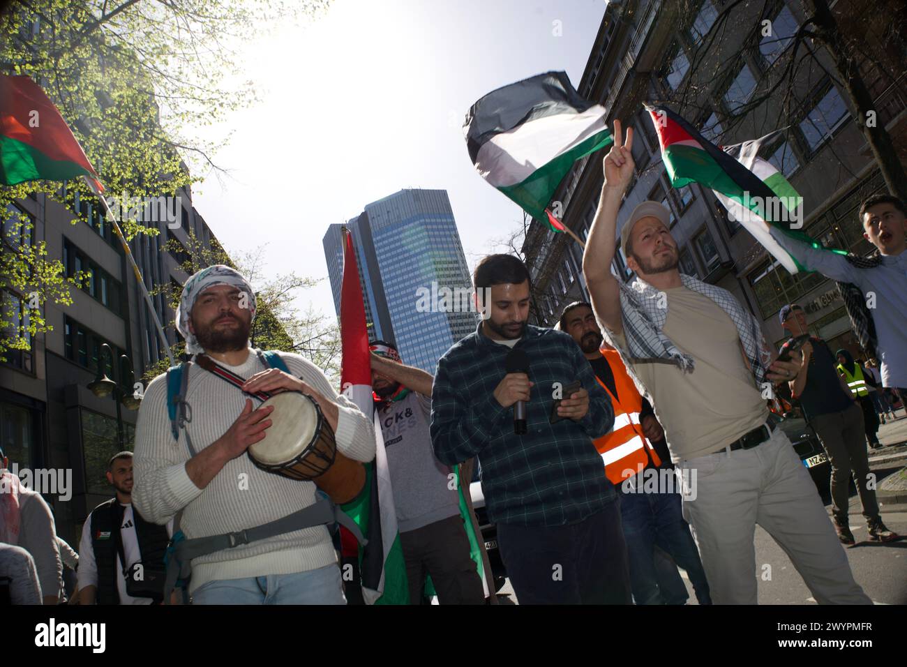 Frankfurt, Deutschland, 06. April 2024. Beenden Sie die Kriegskampagne zur Unterstützung des Gazastreifens. Stockfoto