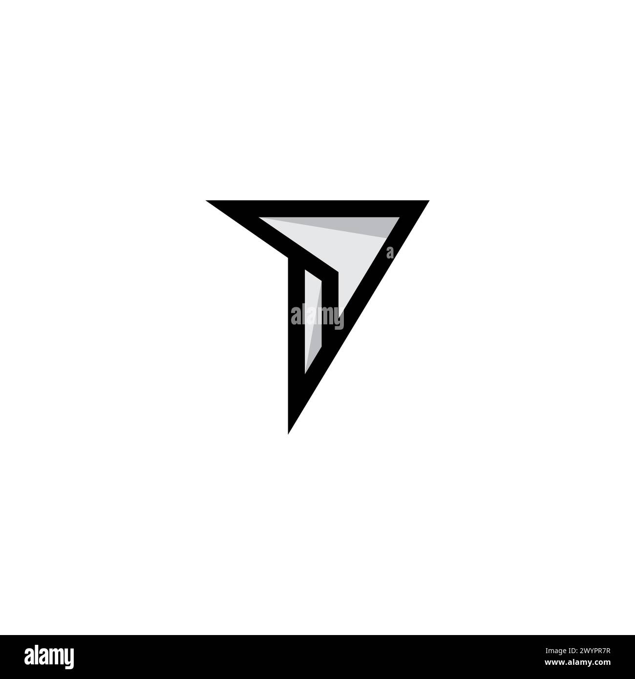P-Pfeil-Logo. Buchstabe P Symbolvektor Stock Vektor