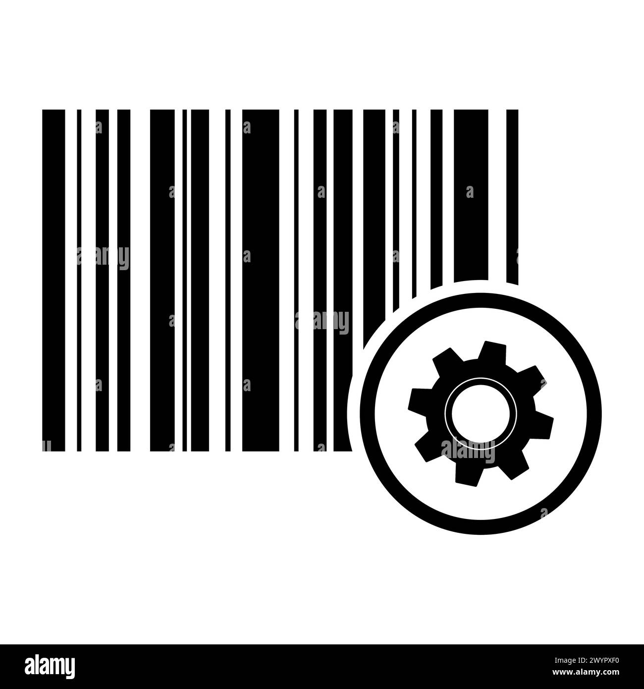 Barcode-Vektorsymbol. Barcode für flaches Web-Design. Isolierte Darstellung. Stock Vektor