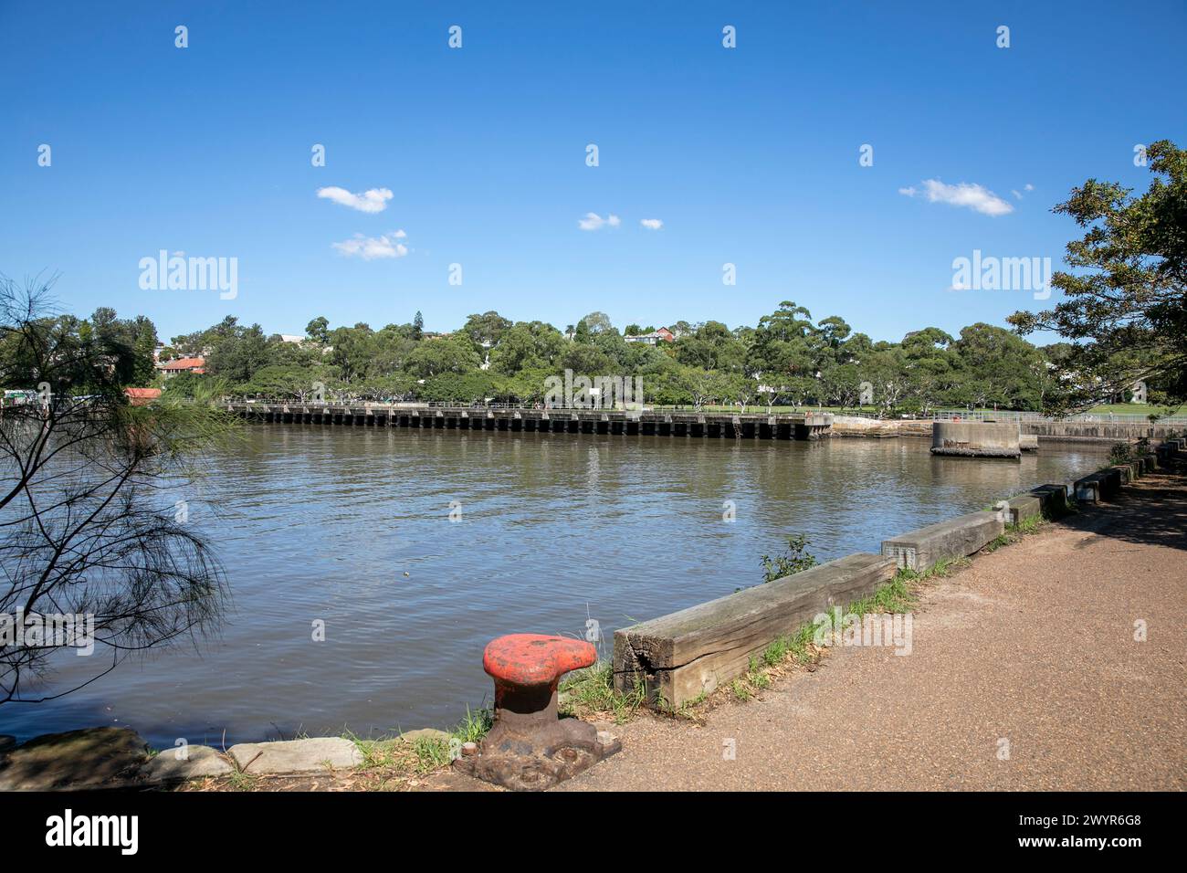 Mort Bay Park in Birchgrove Sydney auf der Balmain Peninsula, Ort des ersten Trockendocks Australiens, erbaut 1855 und geschlossen 1959, Sydney, Australien Stockfoto