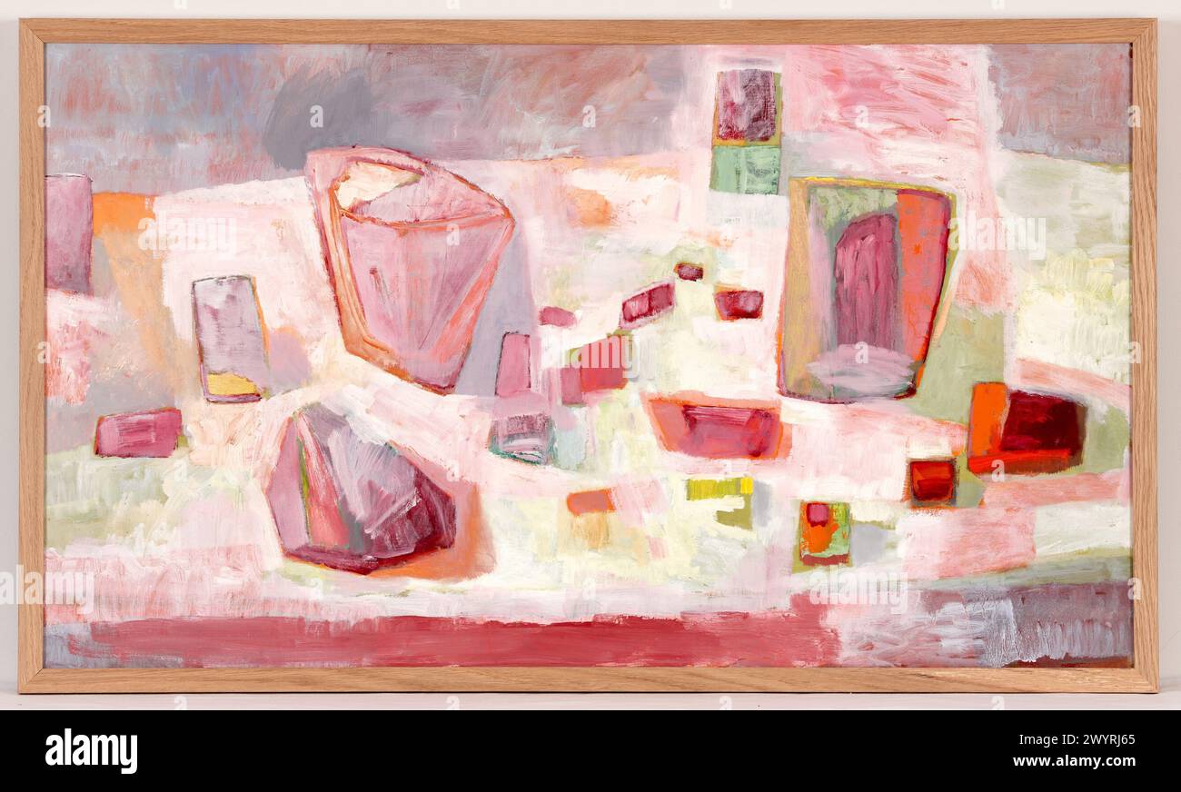 "Stillleben 1983" Gemälde "Eulate Xavier Alvarez" Arantzazu Franziskanerprovinz, Gipuzkoa, Baskenland, Spanien. Stockfoto