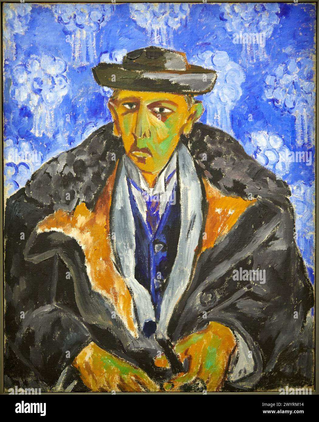 "Portrait de V.E. Tatline", 1911-1913, Natalia Gontcharova, Centre Pompidou, Paris, Frankreich, Europa. Stockfoto