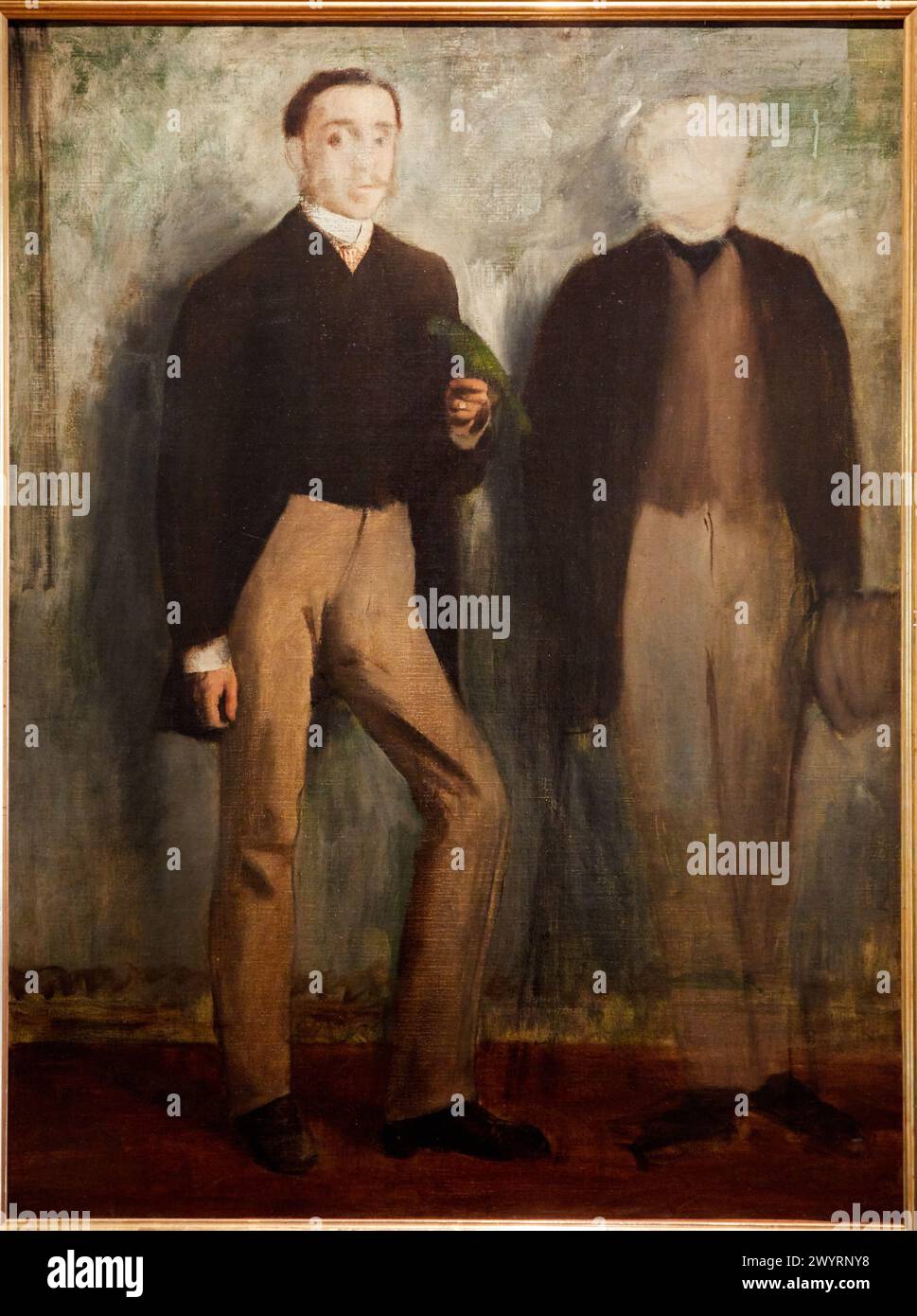 Deux hommes De pied, 1867, Edgar Degas, Musée d'Art Moderne, Troyes, Region Champagne-Ardenne, Aube, Frankreich, Europa Stockfoto