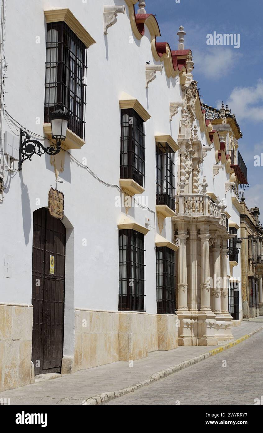 Palacio del Marqués de la Gomera (erbaut aus dem 18. Jahrhundert). Osuna. Provinz Sevilla. Andalusien. Spanien. Stockfoto