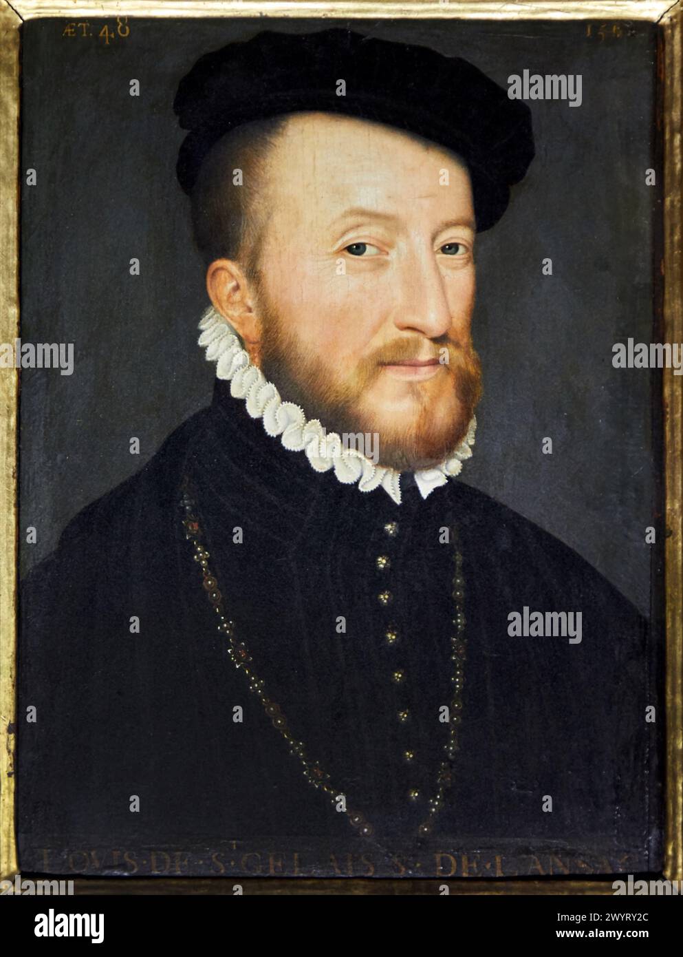 Porträt von Louis de Saint-Gelais, 1550-1560, Atelier de Francois Clouet, Musée du Louvre, Paris, Frankreich, Europa Stockfoto