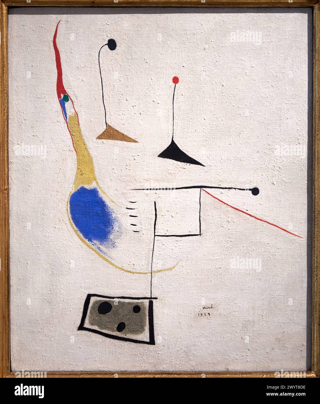 Gemälde auf weißem Grund, 1927, Joan Miró (1893-1983). Stockfoto