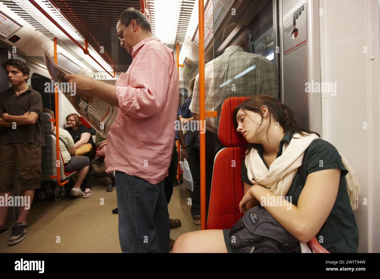 U-Bahn, Prag, Tschechische Republik. Stockfoto