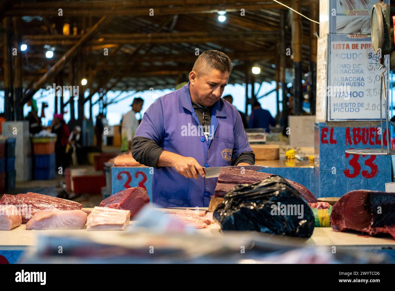 Fischmarkt, Manta, Manabi, Ecuador Stockfoto