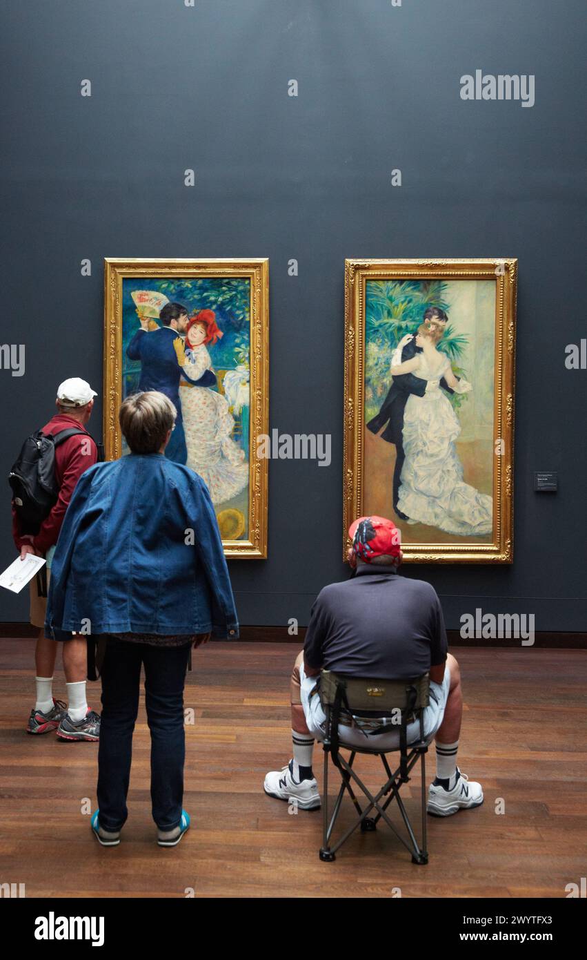 Tanz in der Stadt, 1833 und Country Dance. Renoir, Pierre Auguste (1841-1919). Öl auf Leinwand. Impressionismus. 1883. Musée d'Orsay. Orsay Museum. Paris. Stockfoto