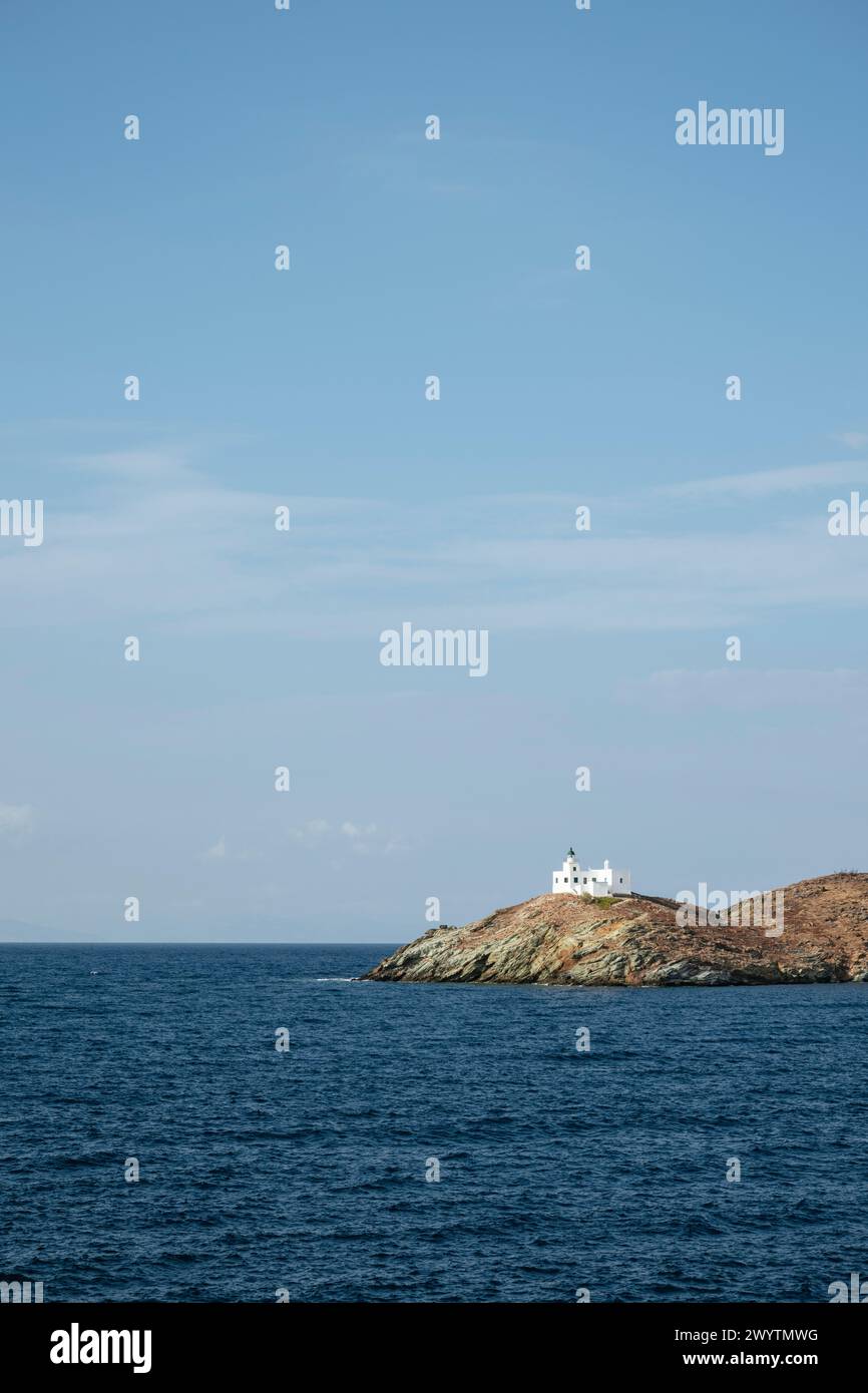 Kea Lighthouse, Kea Island, Griechenland Stockfoto