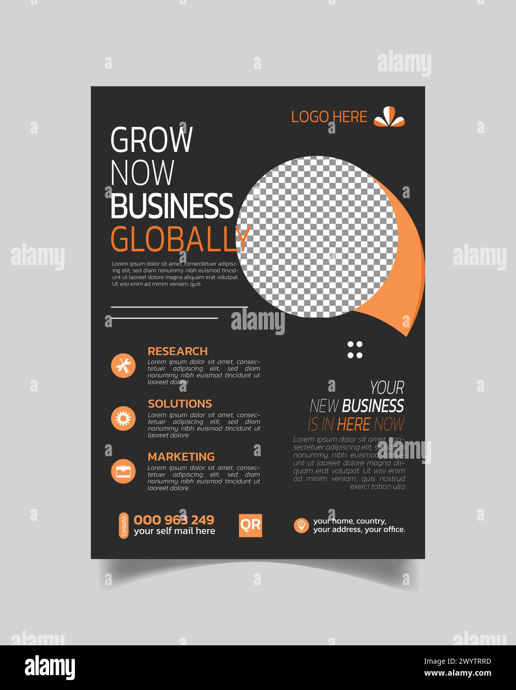 Wunderbares Business Flyer oder aufgeräumtes Corporate Business Faltblatt Design Stock Vektor