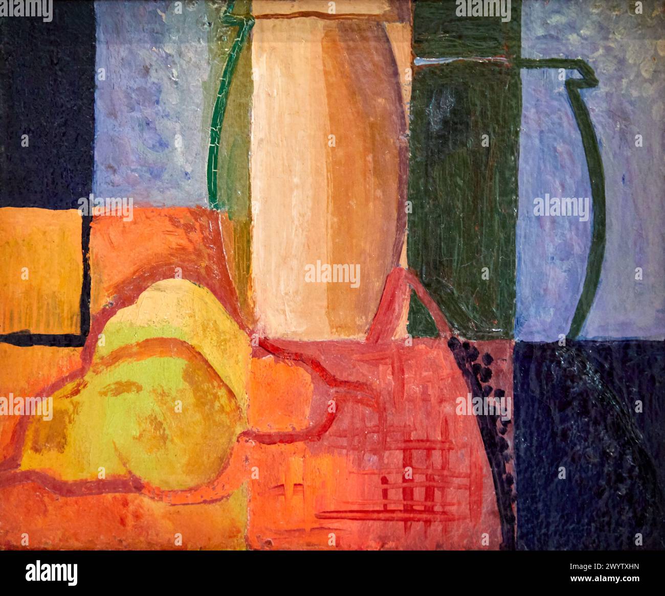 Stillleben mit zwei Vasen und zwei Birnen, um 1929, Pere Daura, Nationales Museum für katalanische Kunst, Museu Nacional d Art de Catalunya, MNAC, Barcelona, Spanien, Europa. Stockfoto