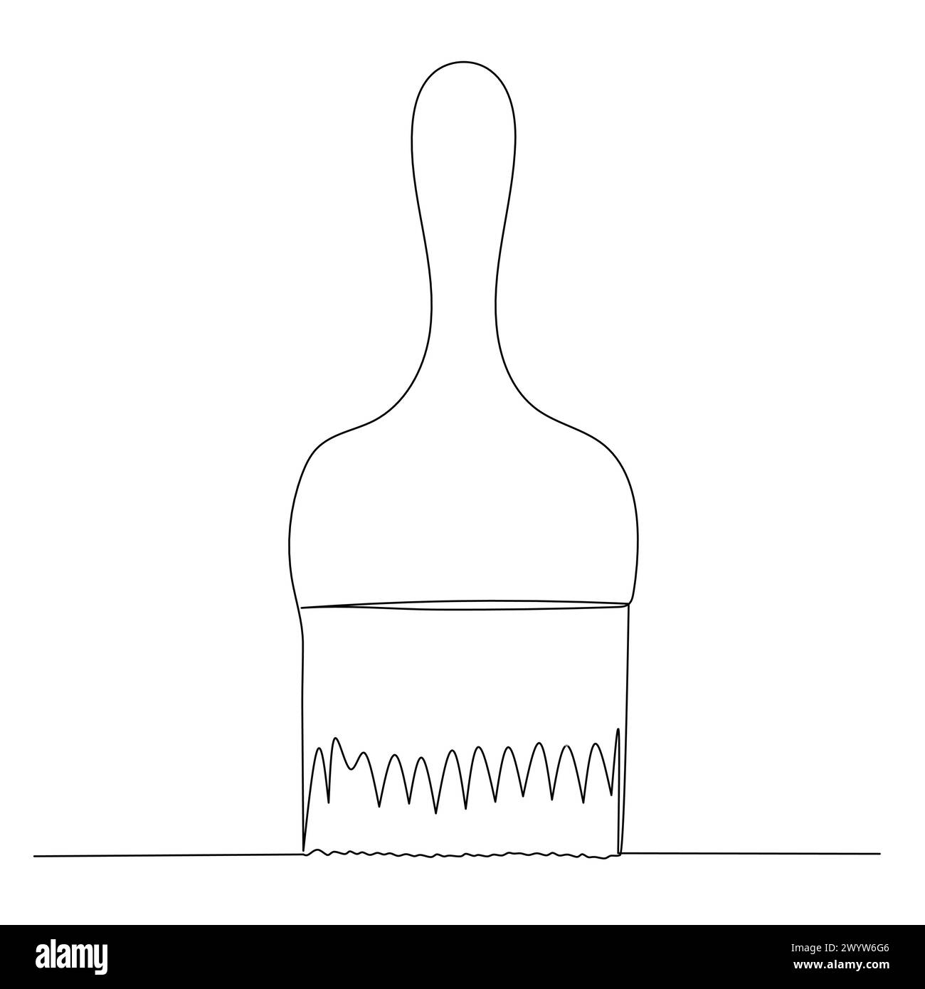 Schwarz, Pinsel, Leinwand, konzeptionell, durchgehende Linie, Kreativität, Dekorieren, Dekoration, Design, Zeichnen, gezeichnet, Technik, Ausrüstung, fest, flach, Greif Stock Vektor