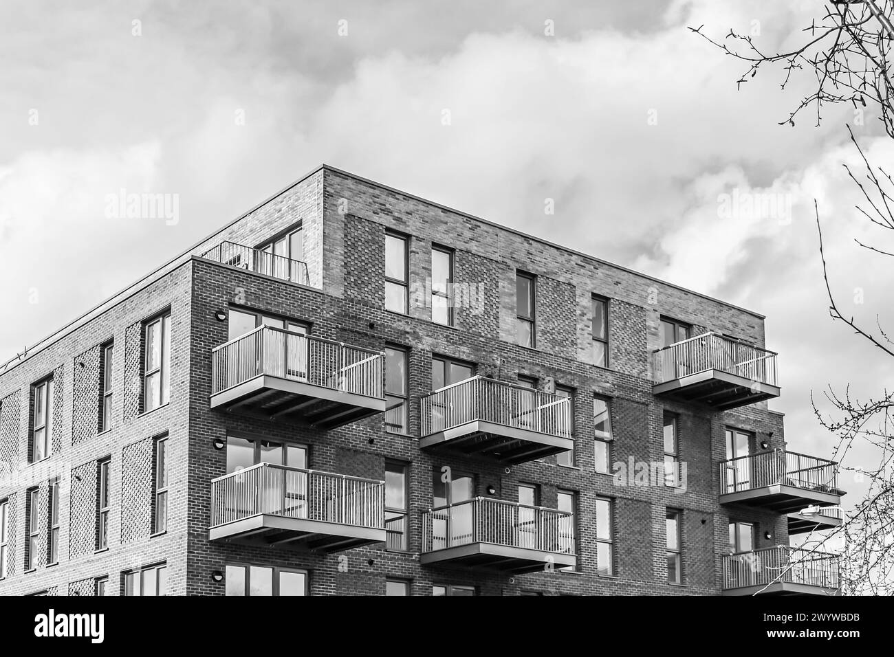 Erschwingliche Wohnsiedlung in Boleyn Road, Newham, London Stockfoto