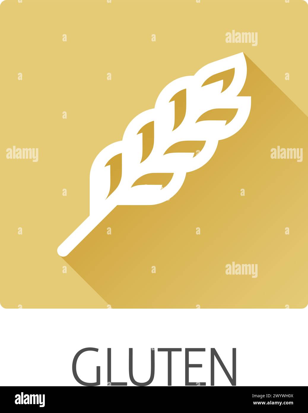 Weizenpflanze Gluten Food Icon Konzept Stock Vektor