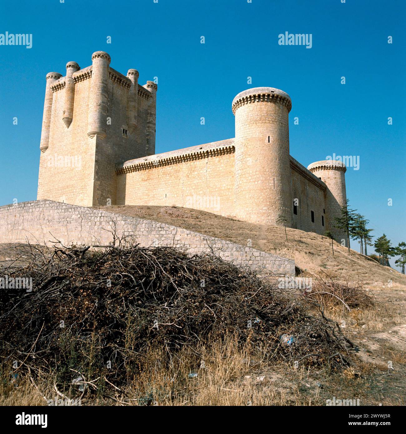 Burg aus dem 15. Jahrhundert. Torrelobatón. Provinz Valladolid, Spanien. Stockfoto
