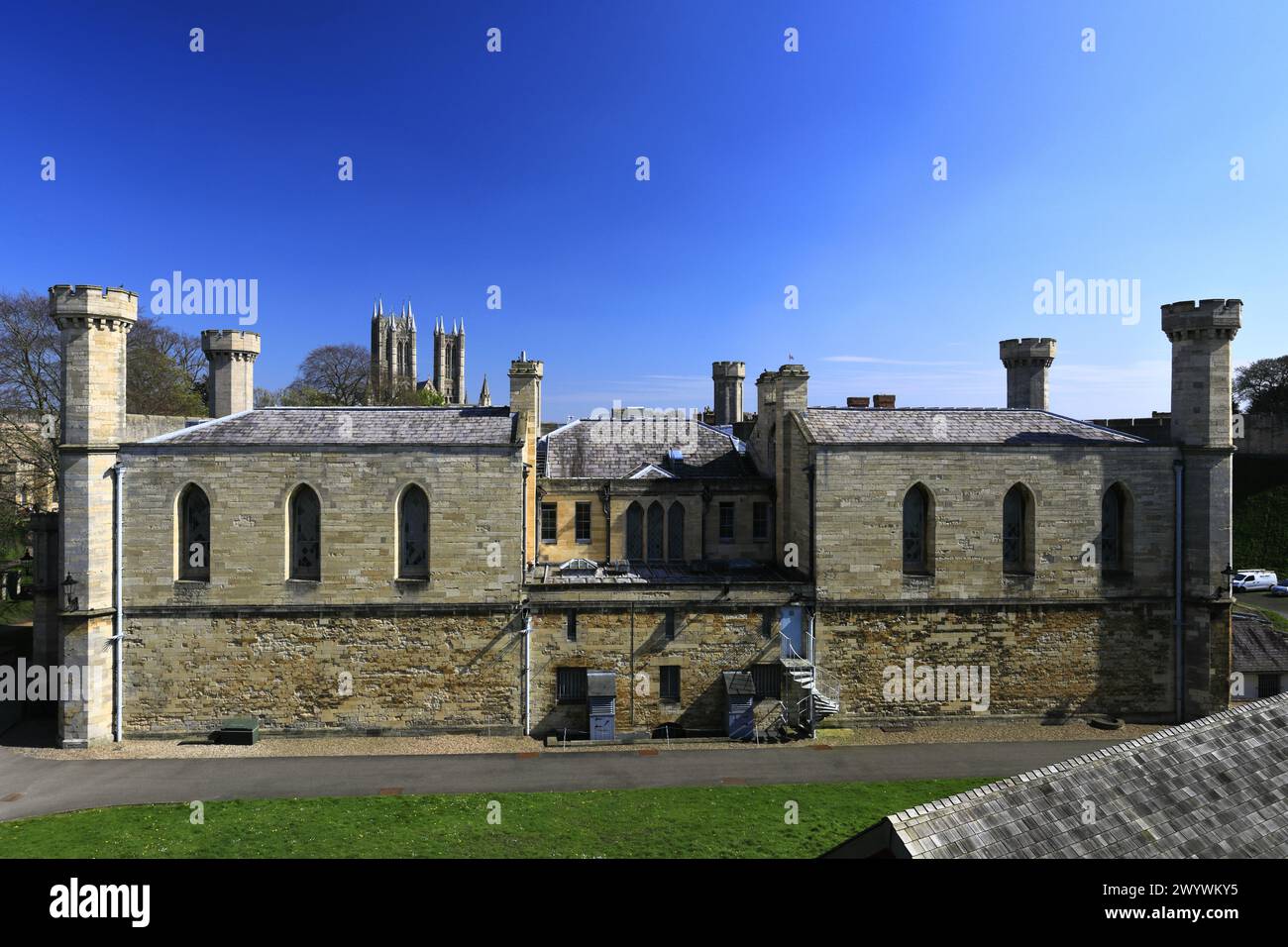 Das Gericht von Lincoln Castle, Lincoln City, Lincolnshire County, England, Großbritannien Stockfoto