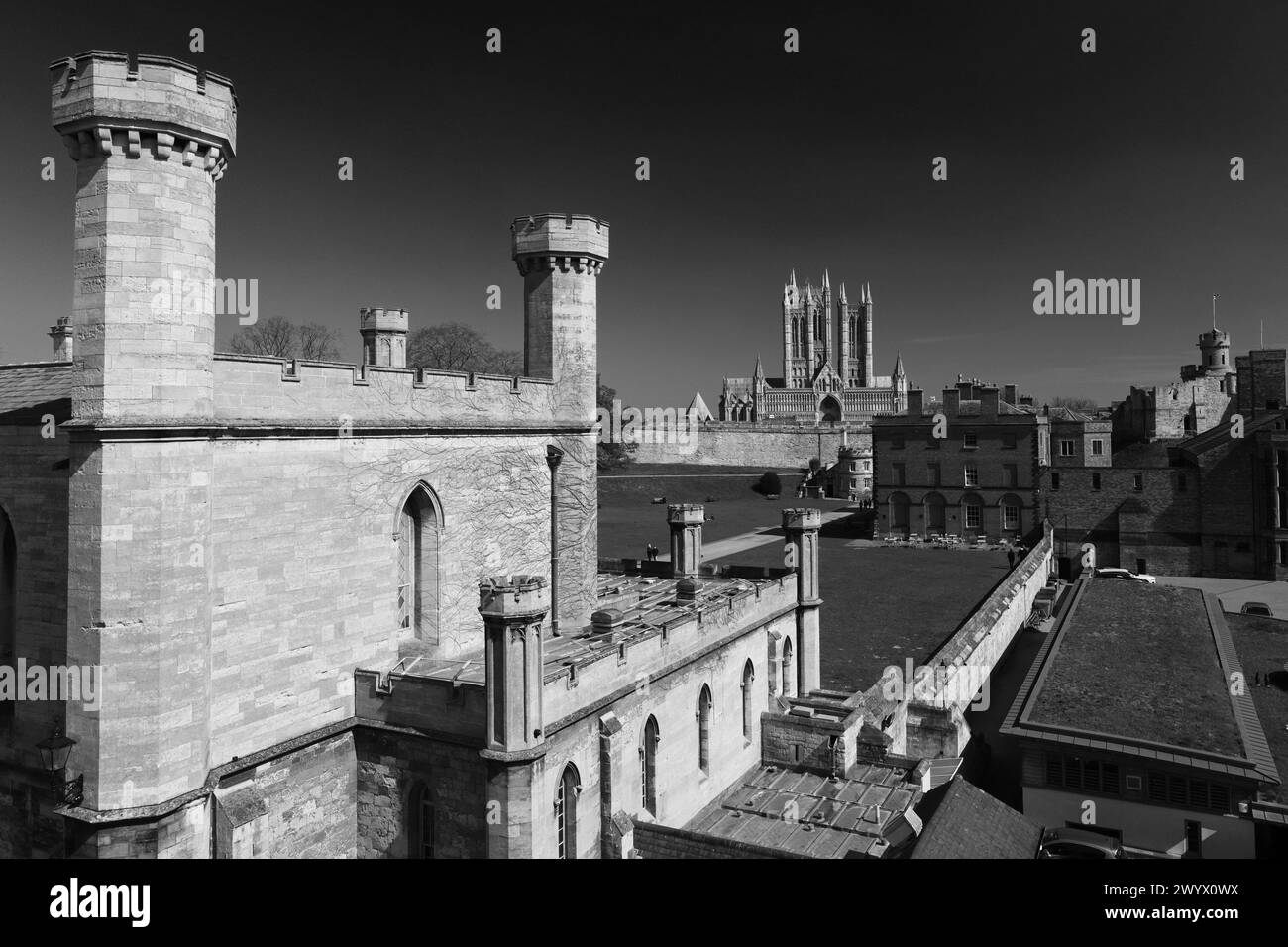 Das Gericht von Lincoln Castle, Lincoln City, Lincolnshire County, England, Großbritannien Stockfoto