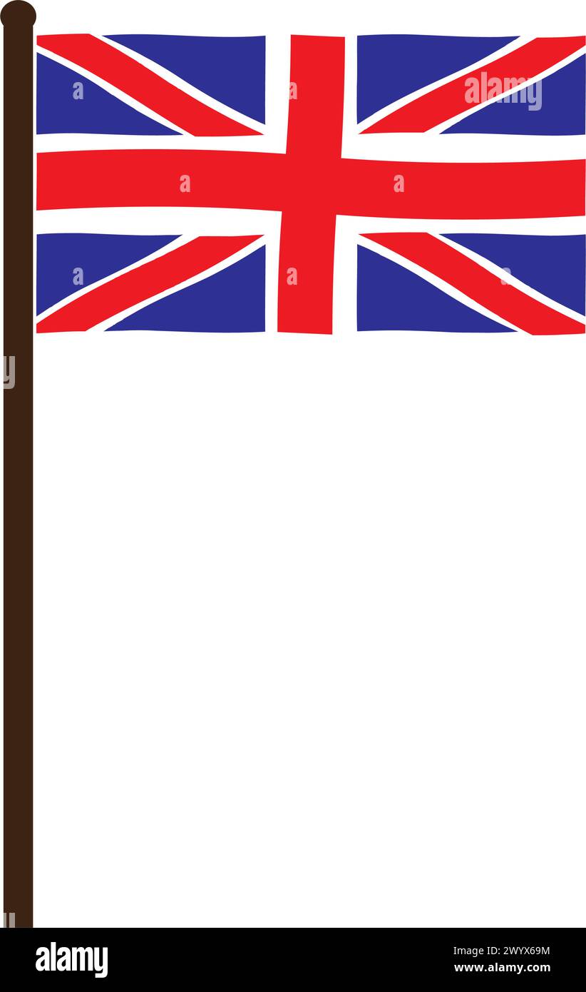 Britische Flagge Icon Vektor Illustration Design Stock Vektor