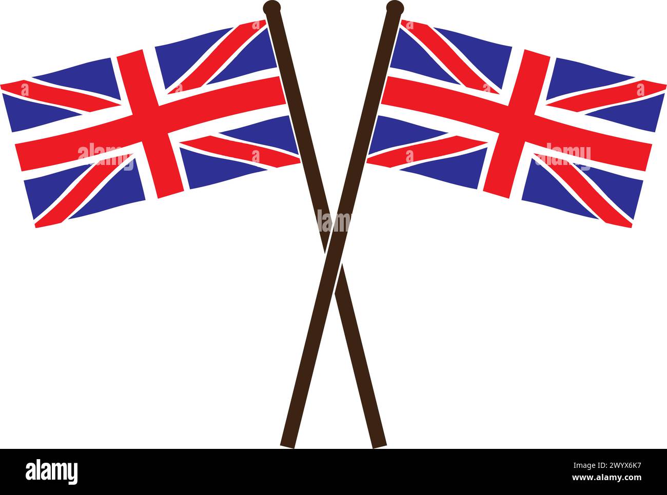 Britische Flagge Icon Vektor Illustration Design Stock Vektor